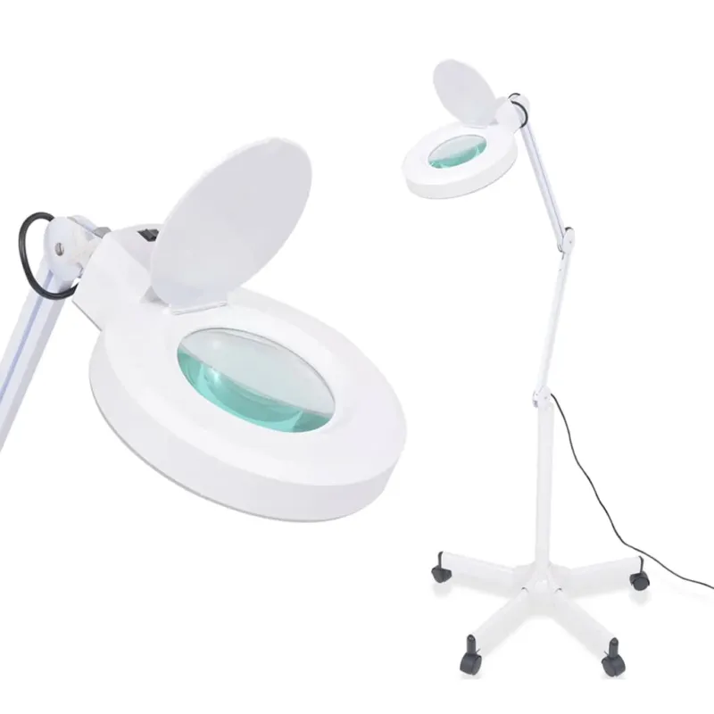 Lampada con lente d‘ingrandimento da pavimento 82 x 60 x 175 cm Reso Gratuito