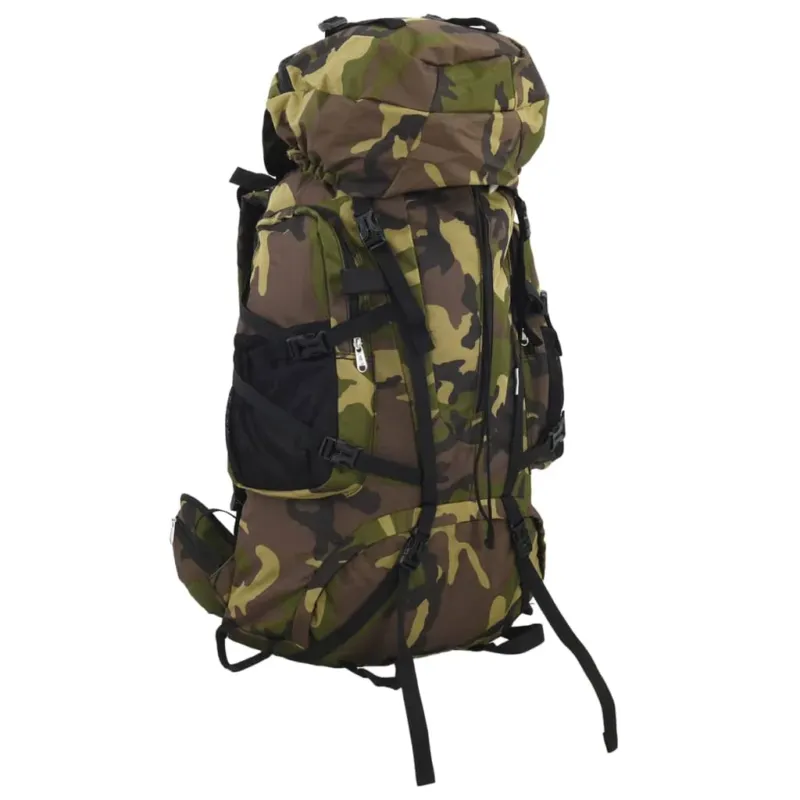 Sconto Zaino da Trekking Verde Mimetico 100 L in Tessuto Oxford Idrorepellente