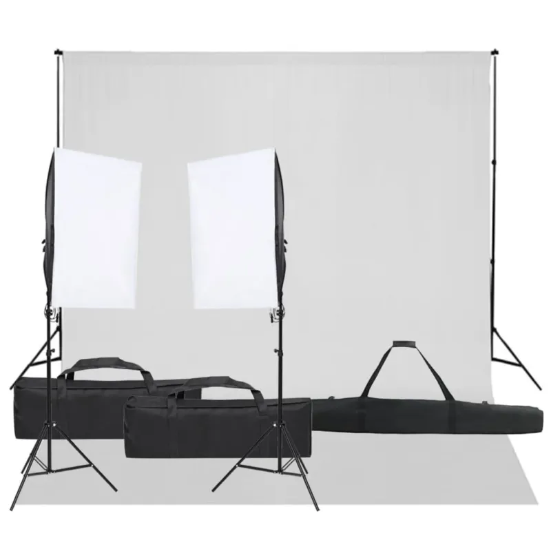 Kit per Studio Fotografico con Set di Luci e Fondale Compra Oggi Stesso