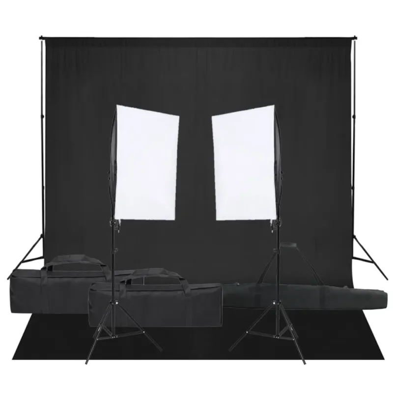 Esclusivo Kit per Studio Fotografico con Set di Luci e Fondale