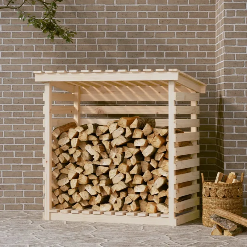 Portalegna 108x73x108 cm in Legno Massello di Pino Pagamento Sicuro