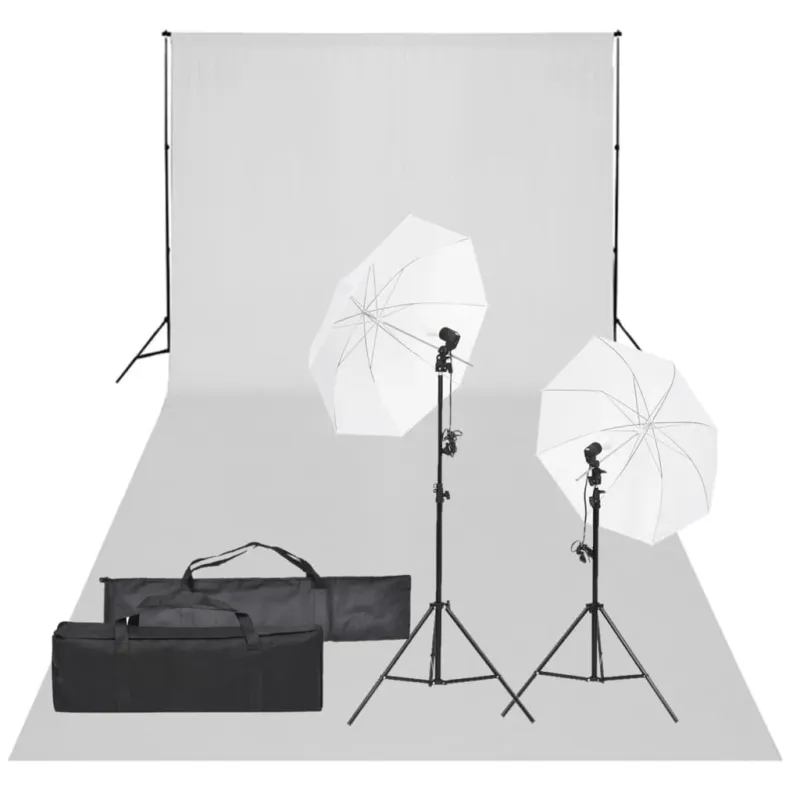 Ordina Subito Kit per Studio Fotografico con Set di Luci e Fondale