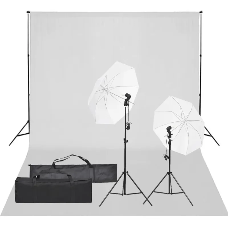 Kit per Studio Fotografico con Set di Luci e Fondale Acquista Ora