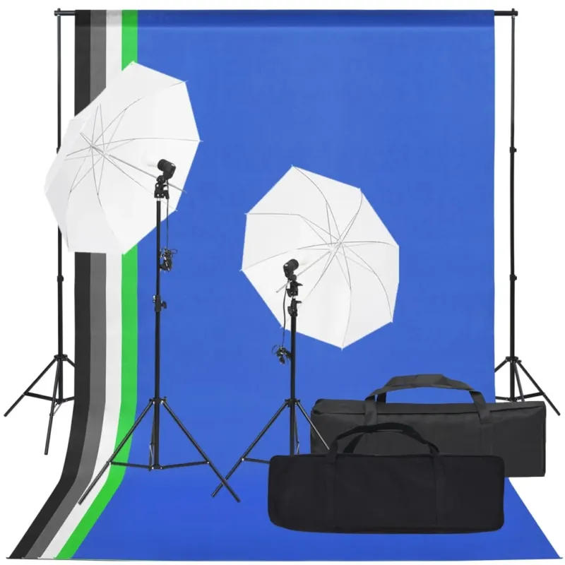 Nuovo Arrivo Kit per Studio Fotografico con Set di Luci e Fondale