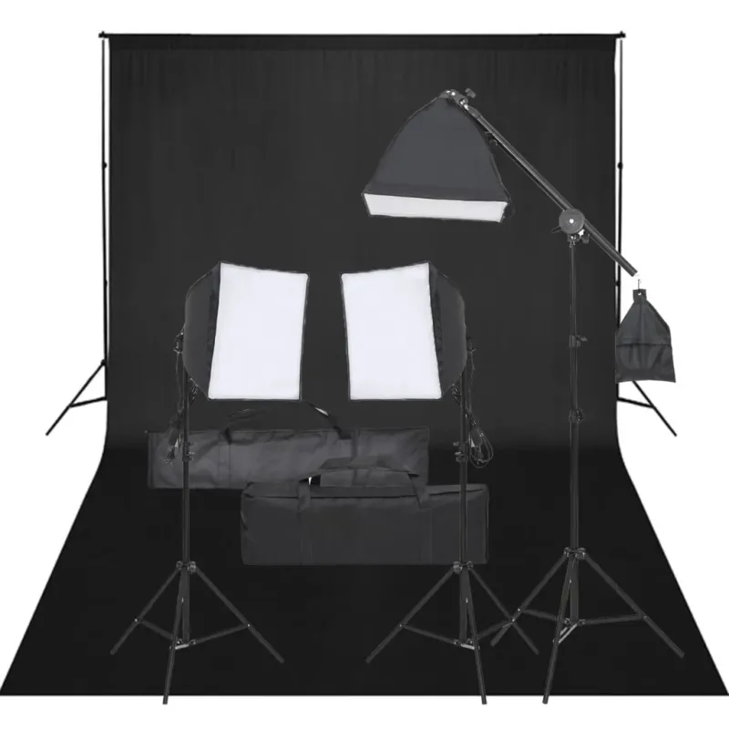 Kit per Studio Fotografico con Set di Luci e Fondale Offerta Del Giorno
