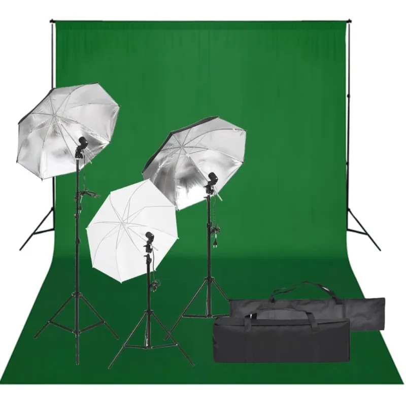 Kit per Studio Fotografico con Set di Luci e Fondale Spedito Oggi