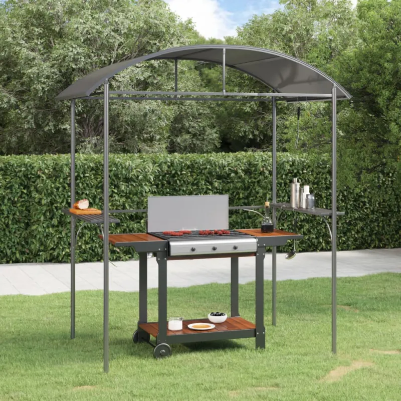 Compra Online Gazebo Barbecue Ripiani Laterali Antracite 220x115x230 Acciaio