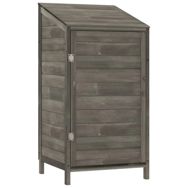 Prezzo Scontato Capanno Porta Attrezzi da Giardino Antracite Legno Massello di Abete 55x52x112cm