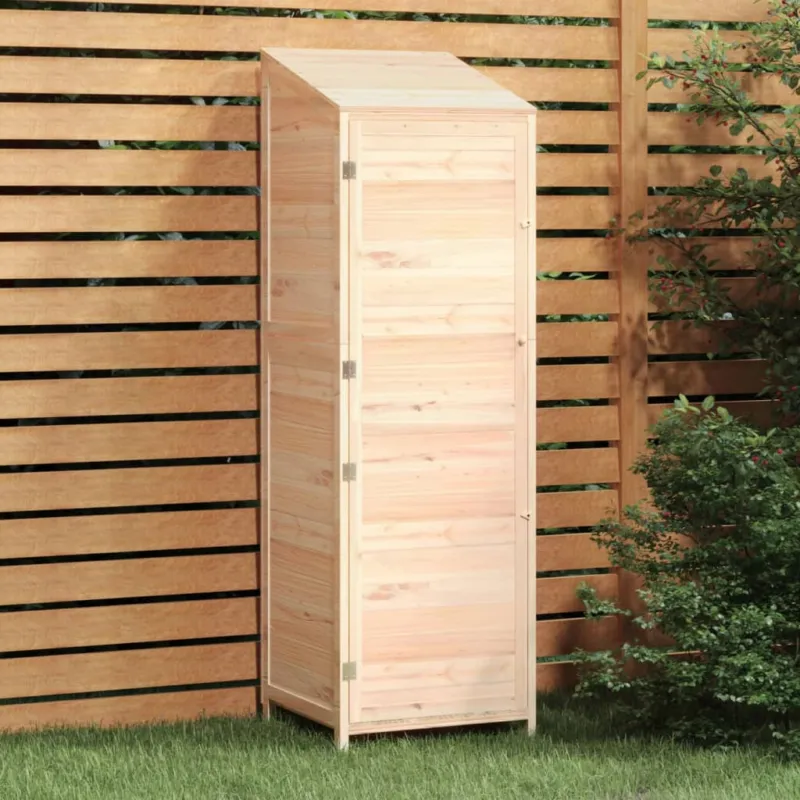 Capanno Porta Attrezzi da Giardino in Legno Massello di Abete 55x52x174,5 cm Occasione