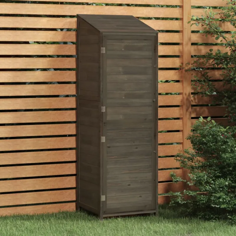 Soddisfatti O Rimborsati Capanno Porta Attrezzi Giardino Antracite Legno Massello Abete 55x52x174,5cm