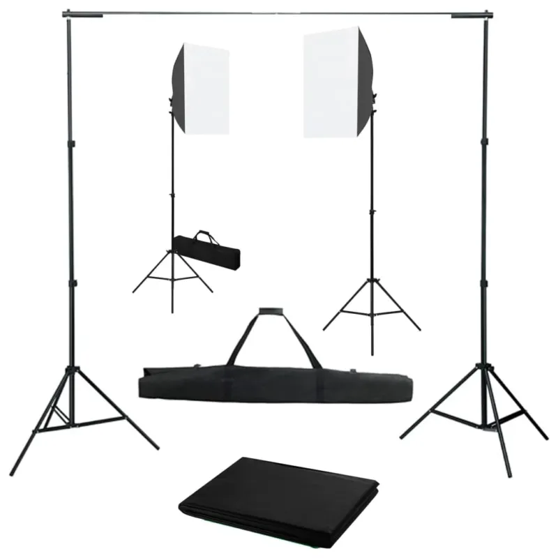 Ultima Occasione Kit per Studio Fotografico con Luci Softbox e Fondale