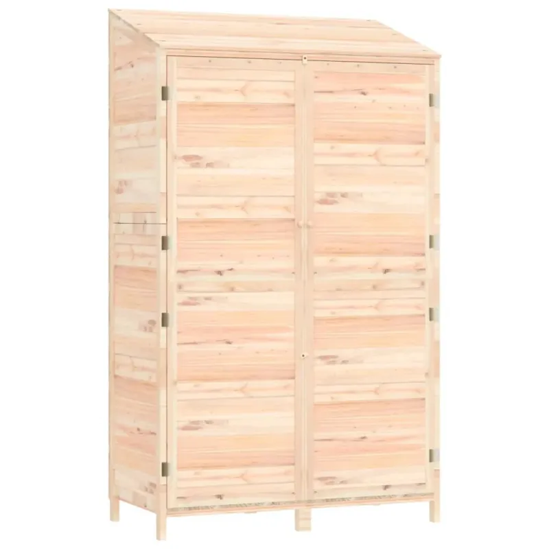 Capanno da Giardino Porta Attrezzi in Legno Massello di Abete 102x52x174,5 cm Economico