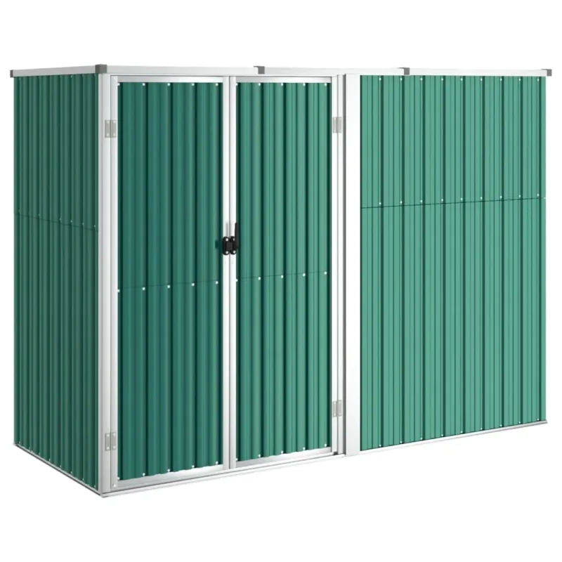 Capanno per Attrezzi Verde in Acciaio Zincato e Metallo 225x89x161 cm Ultima Occasione
