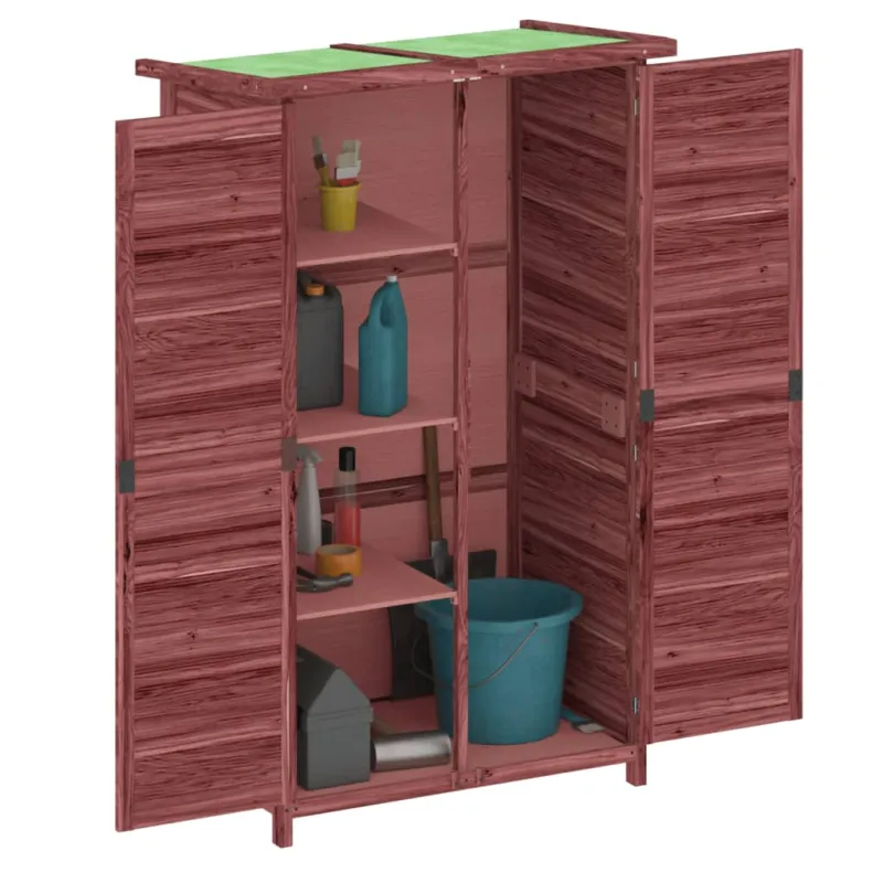 Non Perdere Rimessa da Giardino Moka in Legno Massello di Pino Compensato 83x57x140 cm