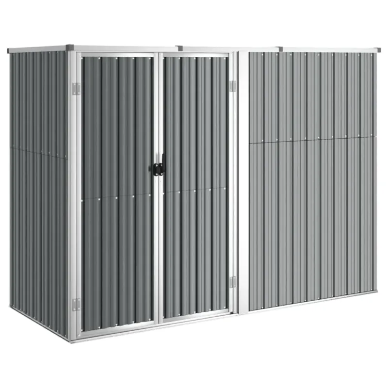 Capanno per Attrezzi Grigio in Acciaio Zincato e Metello 225x89x161 cm Ultimissimo Modello