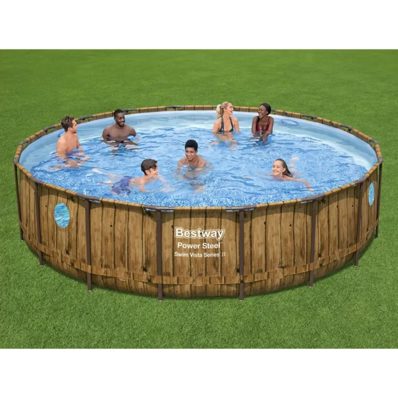 Piscina Power Steel fuori Terra 549x122 cm con Pompa e Scala Bestway Subito Disponibile