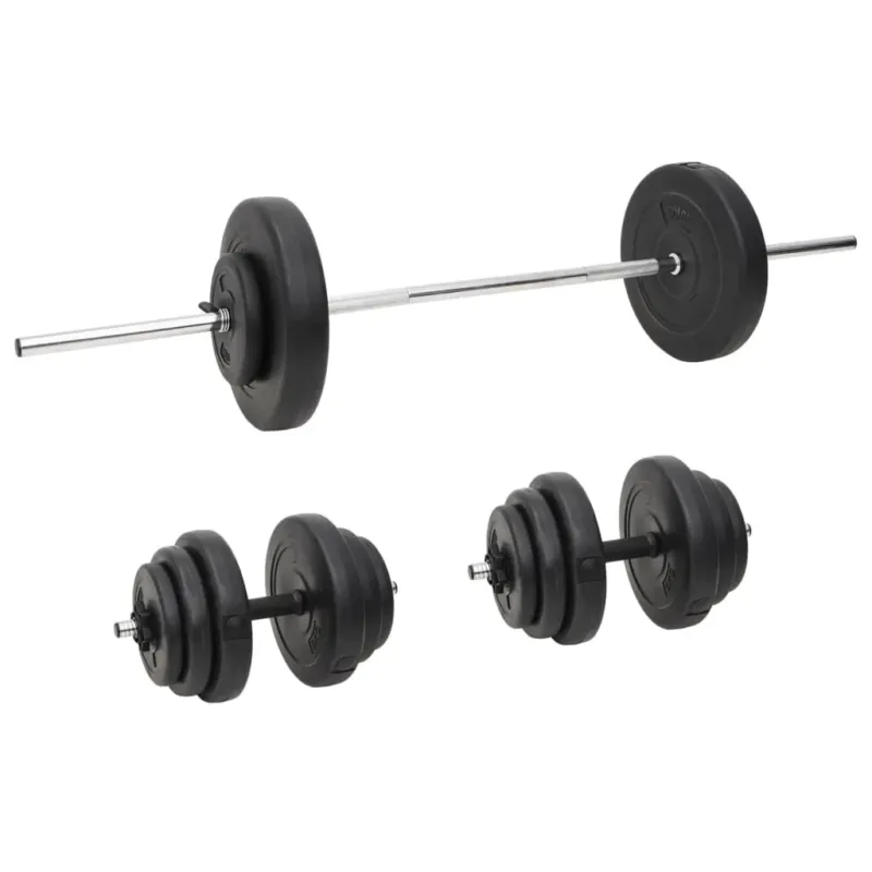 Set Bilanciere e Manubri con Dischi 60 kg Allenamento Corpo Palestra Compra Online