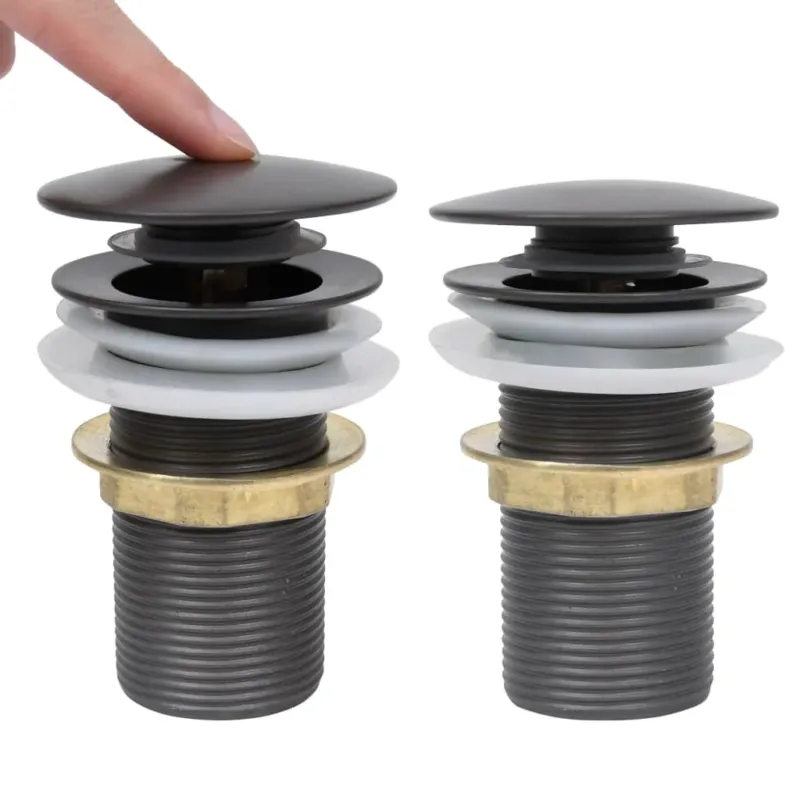 Scarico a Pressione Senza Troppopieno Grigio 6,4x6,4x9,1 cm in Zinco e Ottone Compra Online