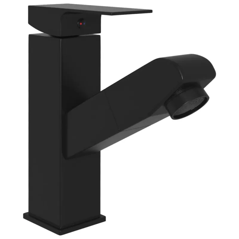 Compra Oggi Stesso Rubinetto per Lavabo da Bagno Premium Funzione Estraibile Nero 157x172 mm