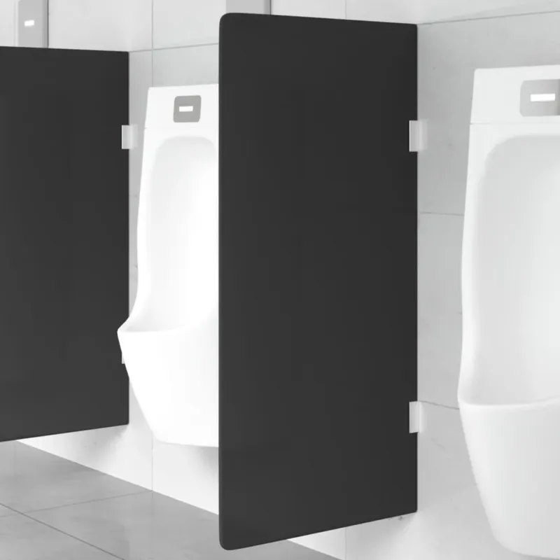 Schermo Orinatoio a Parete Pannello per Privacy Nero 90x40 cm Vetro Temperato Sconto