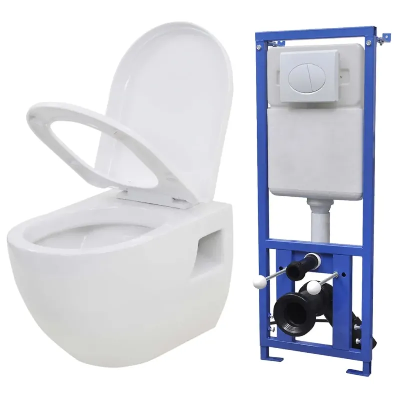 Miglior Prezzo WC a Muro con Sciacquone Nascosto in Ceramica Bianco 36 x 50 x 41,5 cm