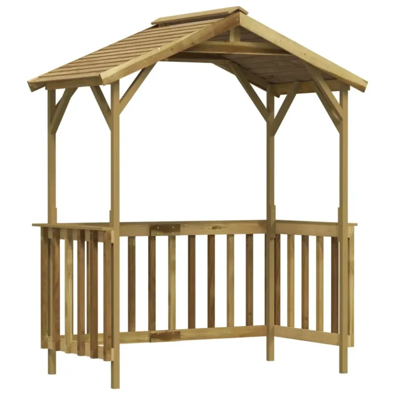 Consegna Rapida Capanno per Barbecue 163,5x93x210 cm in Pino Impregnato Verde Resistente