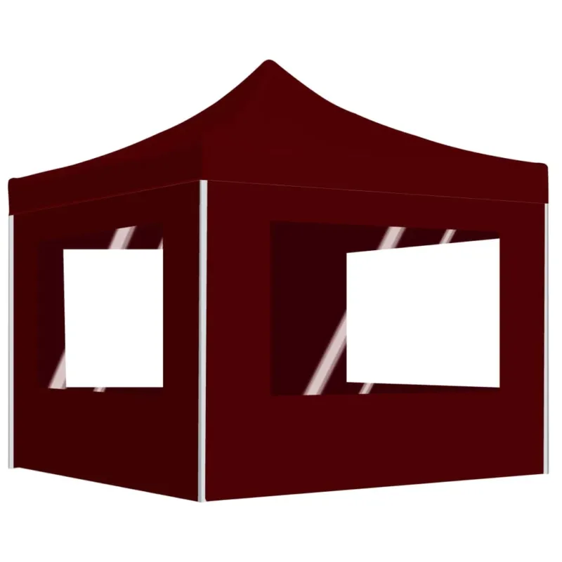 Promozione Esclusiva Gazebo Professionale Bordò Pieghevole Alluminio con Pareti 2x2m