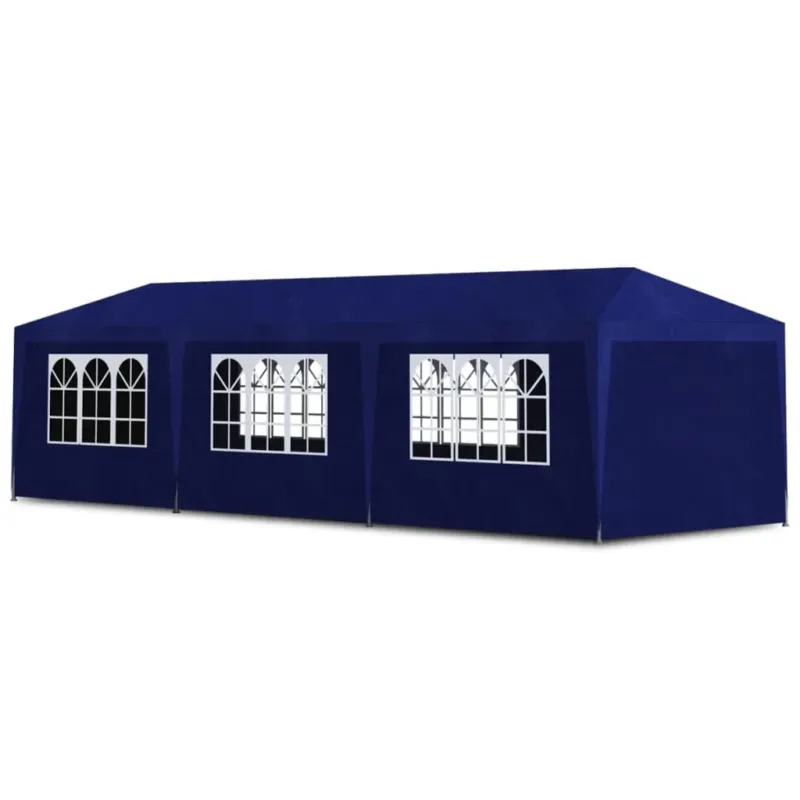 Di Tendenza Tenda per Feste Blu Resistente All‘acqua e ai Raggi UV 3x9 m