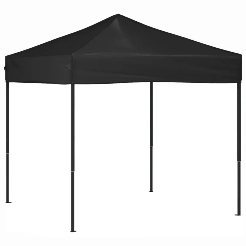 Tenda per Feste Nera Design Pieghevole Tessuto Oxford Telaio Robusto 2x2 m Prezzo Basso
