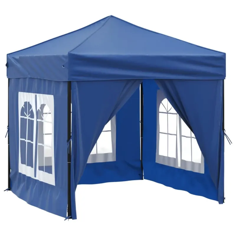 Tenda per Feste Blu Pieghevole con Pareti Laterali Tessuto Oxford 2x2 m Direttamente Dal Produttore