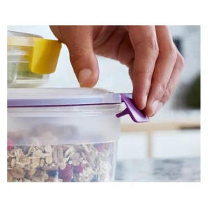 Promozione Nest lock, set di contenitori per alimenti da 4 pezzi rossi da 1 l