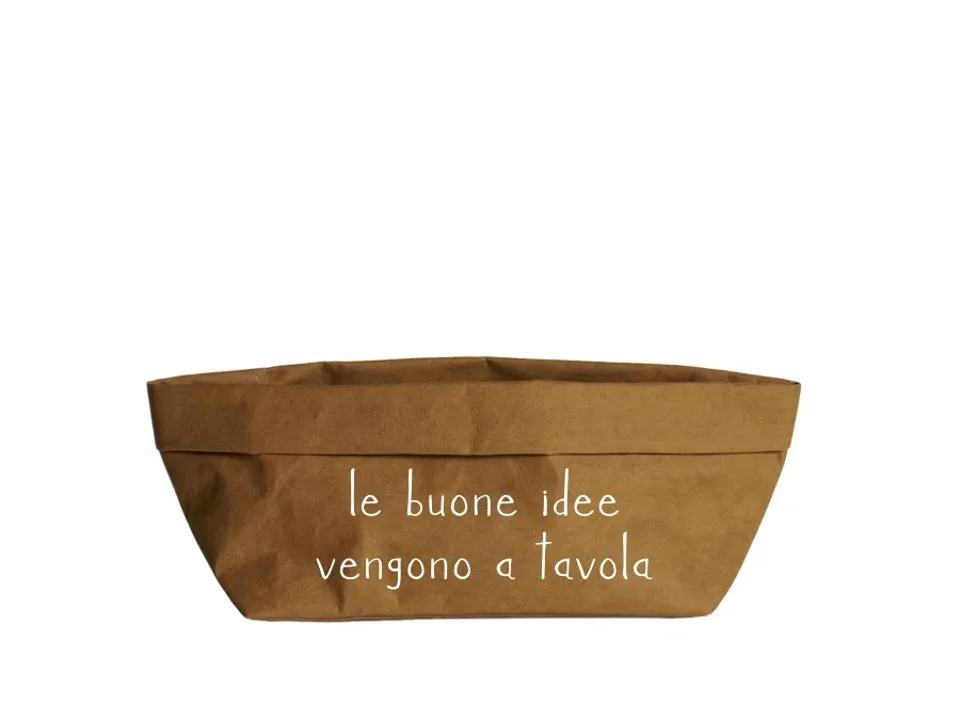 Le buone idee vengono a tavola, contenitore in cellulosa 24x12 avana Ultimissimo Modello