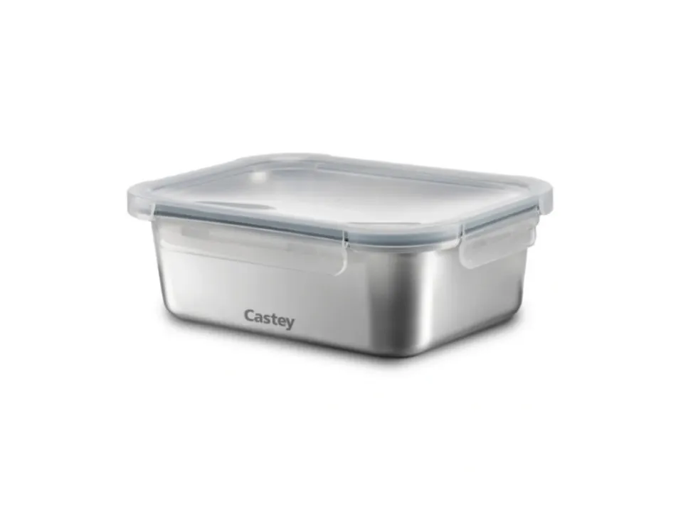 Subito Disponibile Contenitore rettangolare per microonde in acciaio inox - 1200 ml
