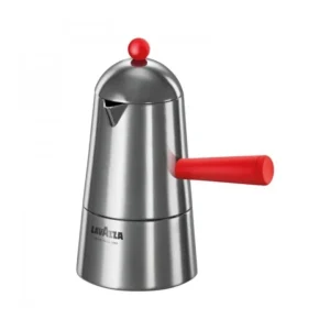 Carmencita pop lavazza caffettiera induzione alluminio con manico e pomolo rosso Must-Have