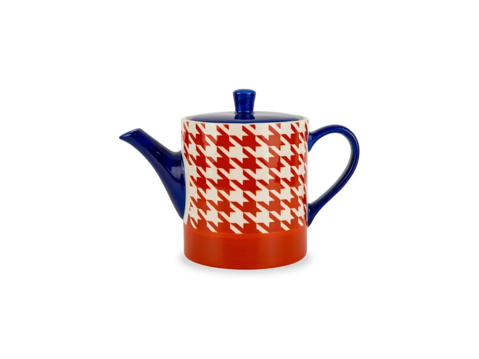 Esclusivo Teiera in stoneware, 850 ml, rosso/blu