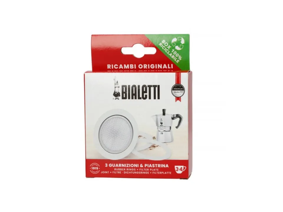 Ricambio guarnizione + piastra per caffettiera moka 3/4 tazze Offerta Limitata