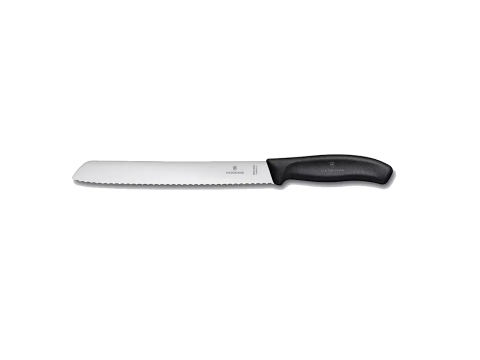 Coltello pane ondulato manico nero blister - swiss classic Spedizione Espresso