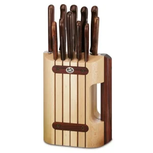 Reso Gratuito Wood, ceppo coltelli 11 pezzi marrone