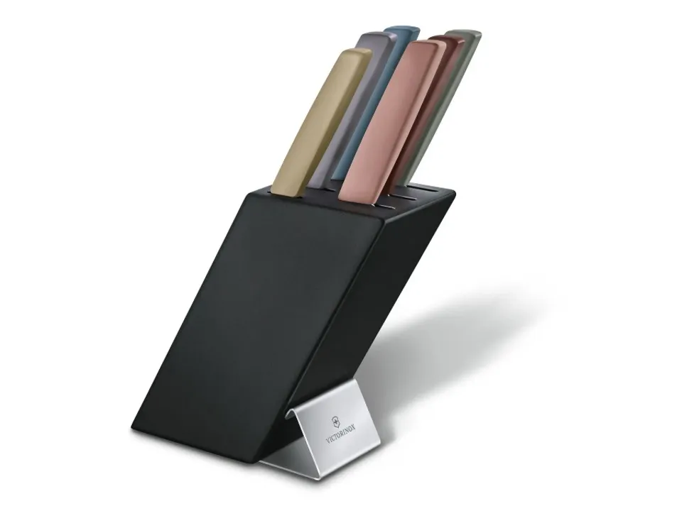 Swiss modern, ceppo coltelli 6 pezzi colorati Super Prezzo