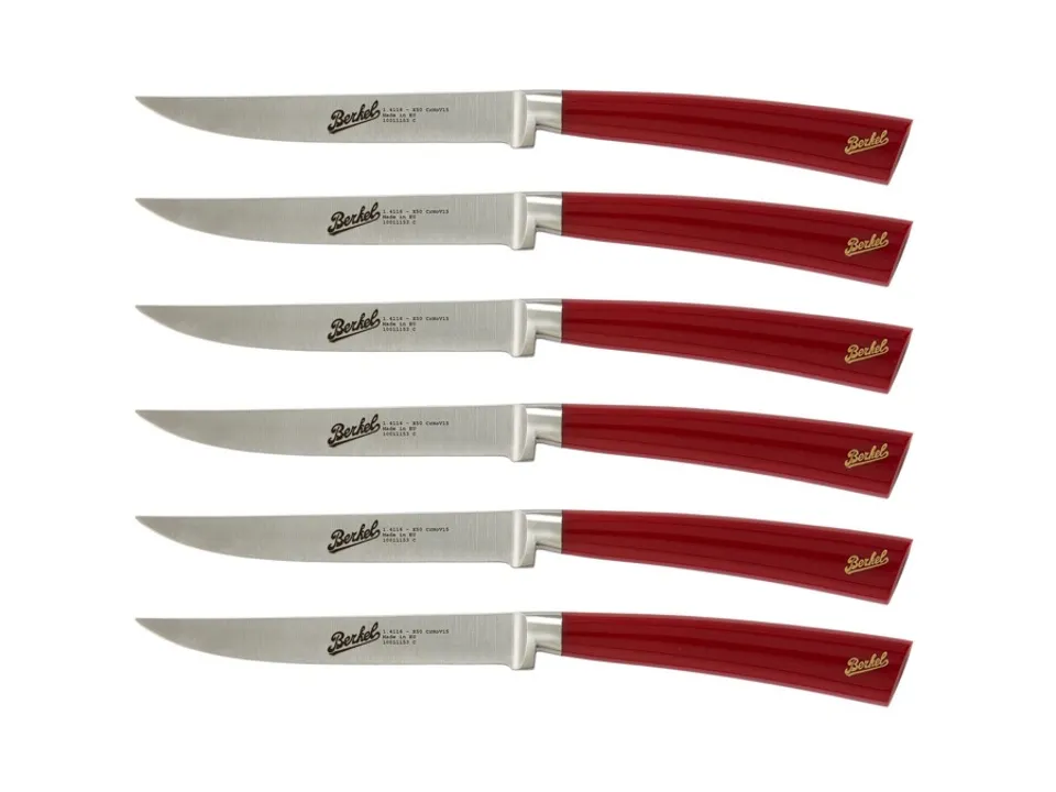 Occasione Elegance, set 6 coltelli bistecca 11 cm - rosso