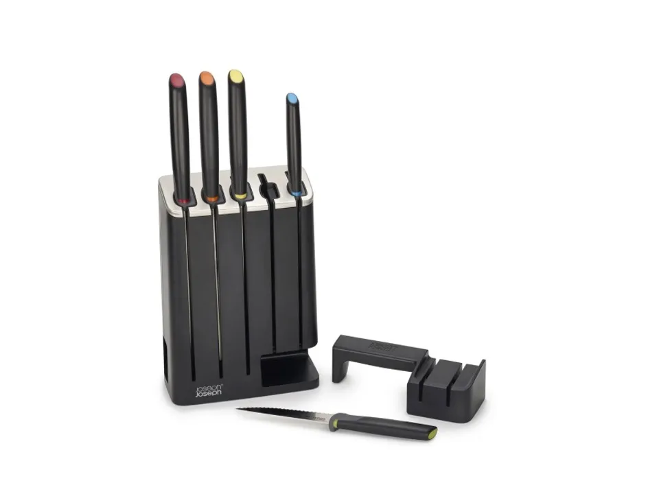 Prezzo Conveniente Coltelli elevate, set di coltelli da 5 pezzi slimblock con affilatore