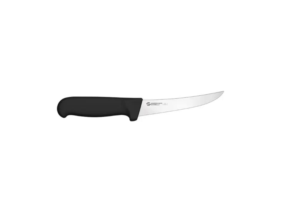 Saldi Supra - coltello disosso curvo flessibile nero, 15 cm