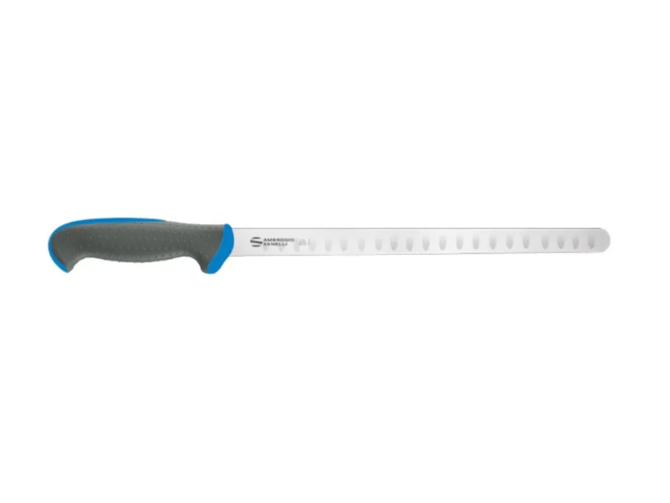 Tecna colore - coltello salmone, lama alveolata, blu, 32 cm Occasione Imperdibile