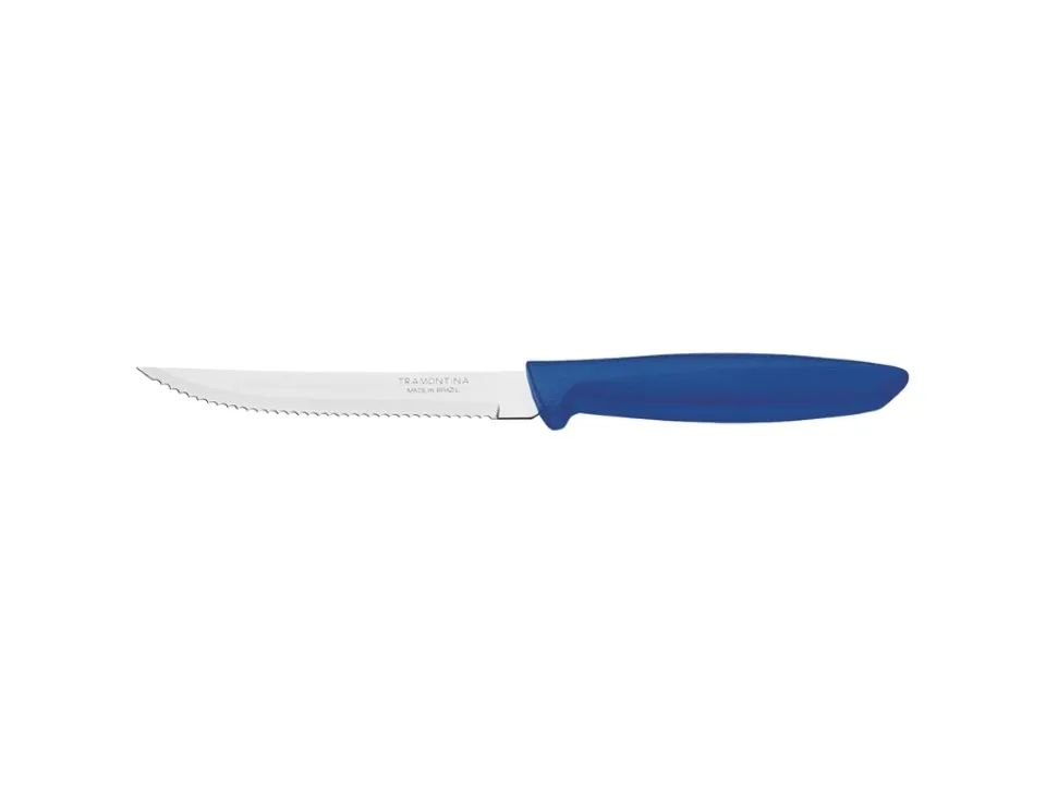 Plenus, coltello da bistecca con lama in acciaio inox e manico in polipropilene blu Scelto Dai Clienti