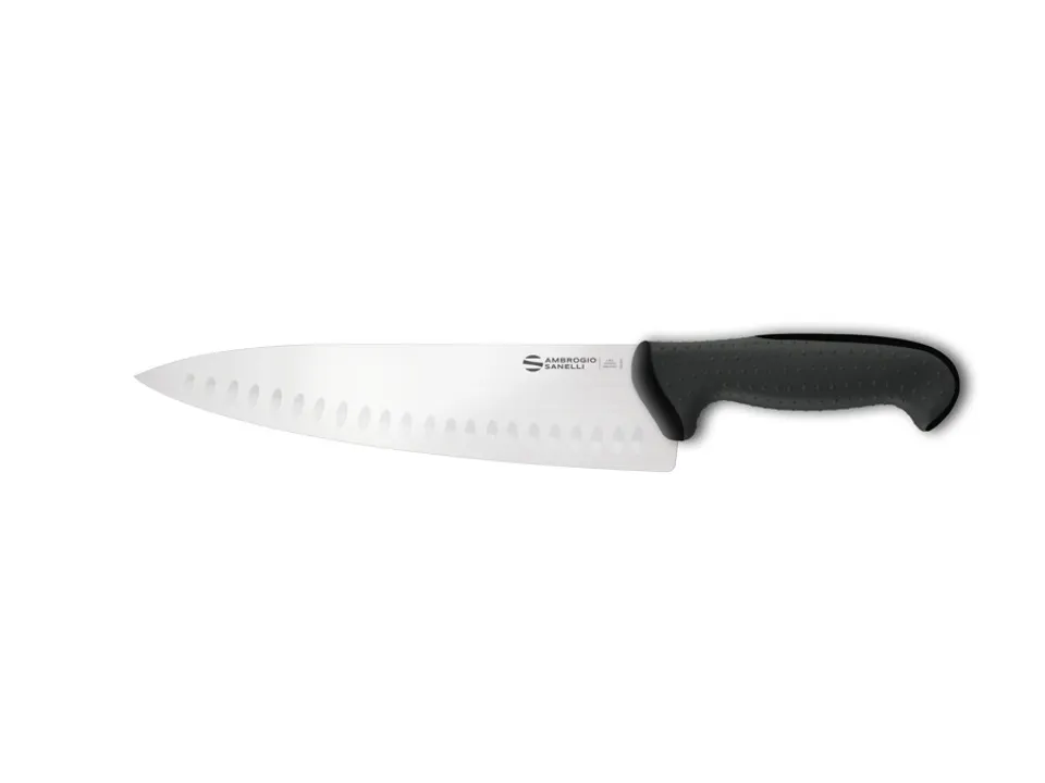 Tecna, trinciante cuoco alveolato, nero, 24 cm Esclusivo