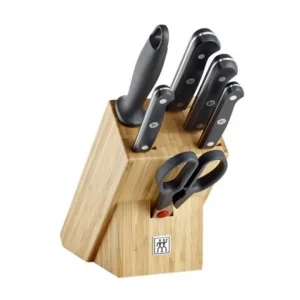 Gourmet ceppo bambù con 6 coltelli Saldi