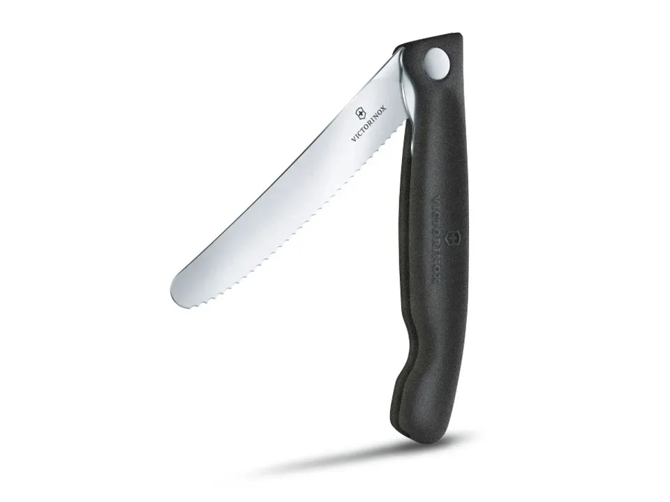 Spedito Oggi Swiss classic, coltello per verdure pieghevole nero