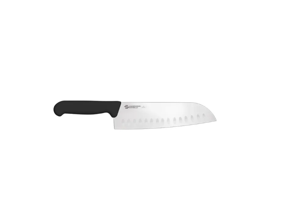 Esclusivo Supra - santoku lama alveolata nero, 20 cm