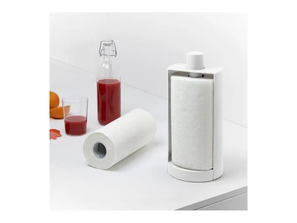 Popolare Stop, portarotolo - arctic white