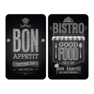 Ultime Pezzi Coprifornelli vetro, bon appetit, 2 pezzi